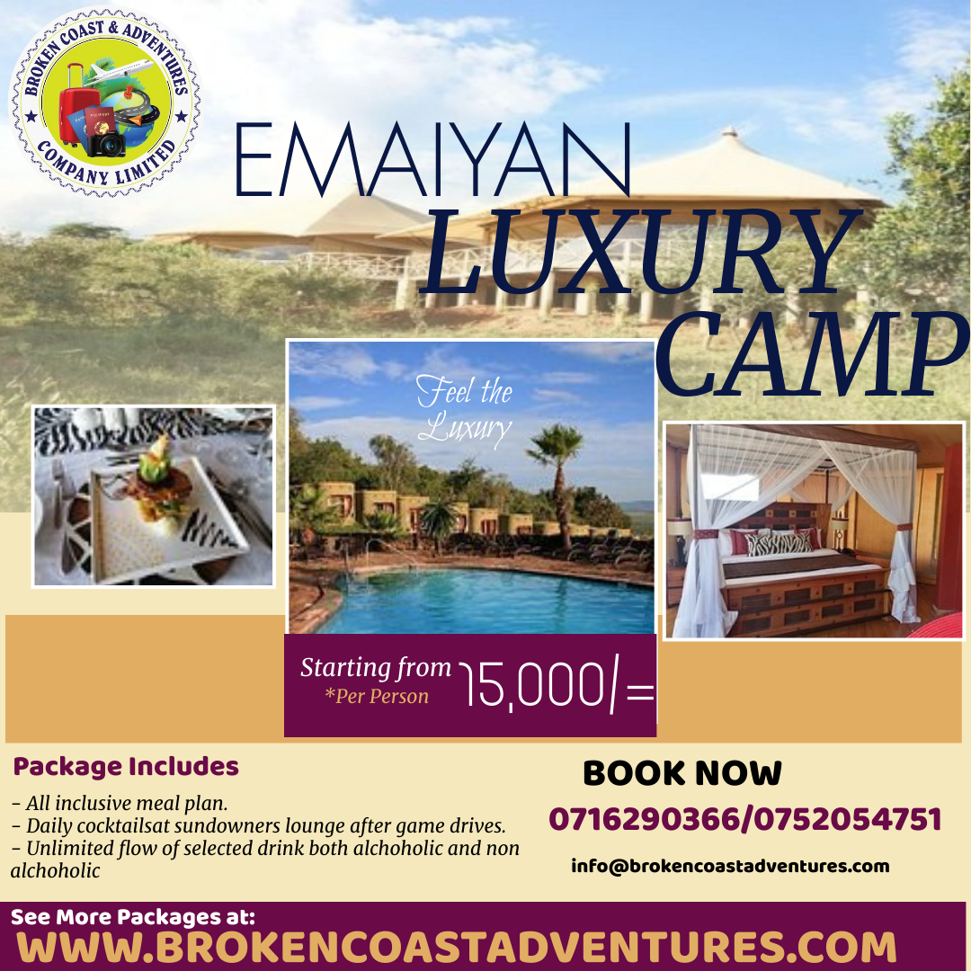 CoastBroken's tweet photo. Emayian Luxury camp is an exclusive place offering world class service with tents fitted with an outdoor Jacuzzi, private dining at your tent.
#ZurunaBrokenCoast #DestinationEA #adventuretravel #TembeaKenya #travelphotography #LetsExploretogether #Kenyainstatravel #ZurunaKWS https://t.co/AOjRK5VqrW