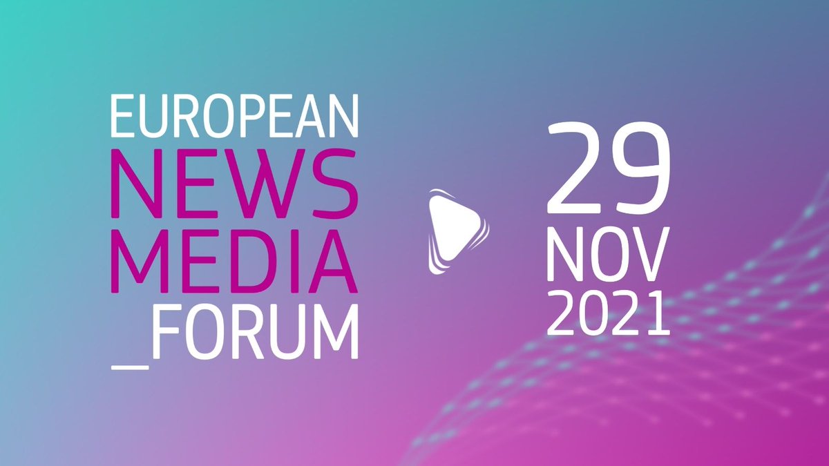 Registration is now open for the #EuropeanNewsMediaForum!

🔗Click to discover our speakers and register: europa.eu/!QJ6hTM
📌 29/11/2021 - Brussels &amp; online
💬Dialogue on the industrial transformation of the news media sector : press, TV, radio, magazine, online media