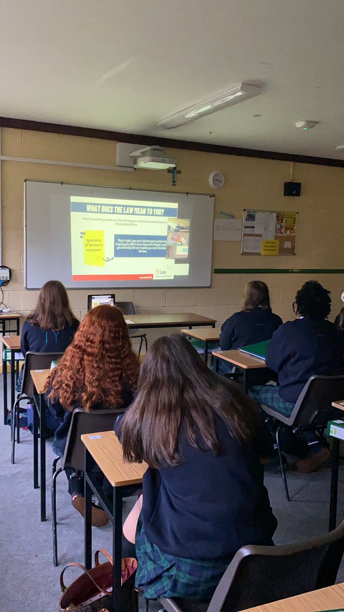 MsYoungGalway's tweet photo. Thank you again Kate!! The girls are really enjoying your talk! @LawEd_ie https://t.co/OfE8AAjCQn