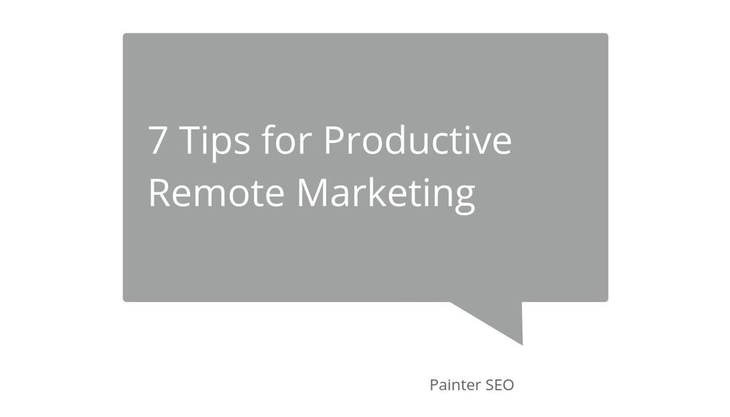 seopainter's tweet photo. Not only will you stay connected with daily meetings, but your team will also stay on-task leading to better efficiency and productivity.

Read the full article: 7 Tips for Productive Remote Marketing
▸ https://t.co/x452zZuC3A

#DedicatedOfficeSpace #MoveForwardEffectively https://t.co/fHTQhonCpW