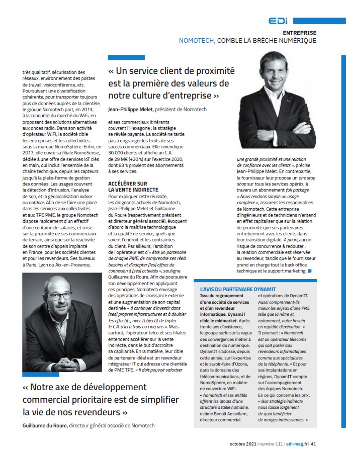 Ozone Pro, filiale du Groupe NomoTech.
Opérateur telecom dédié aux entreprises et collectivités. #accompagnement #conseil #expertise