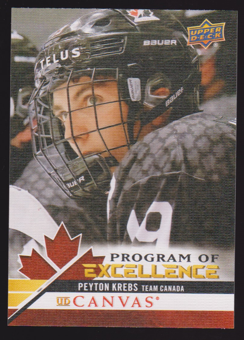 CrosbyFriends's tweet photo. 2020-21 Upper Deck Canvas #C264 Peyton Krebs PROGRAM OF EXCELLENCE https://t.co/q6Kb6A2Koa