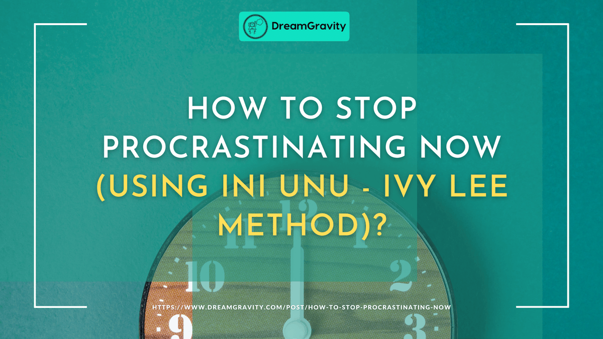 thurana's tweet photo. How to Stop Procrastinating Now (Using INI UNU - Ivy Lee Method) https://t.co/SYD37xE8J8 RT @thurana https://t.co/9ycJPiXaJY