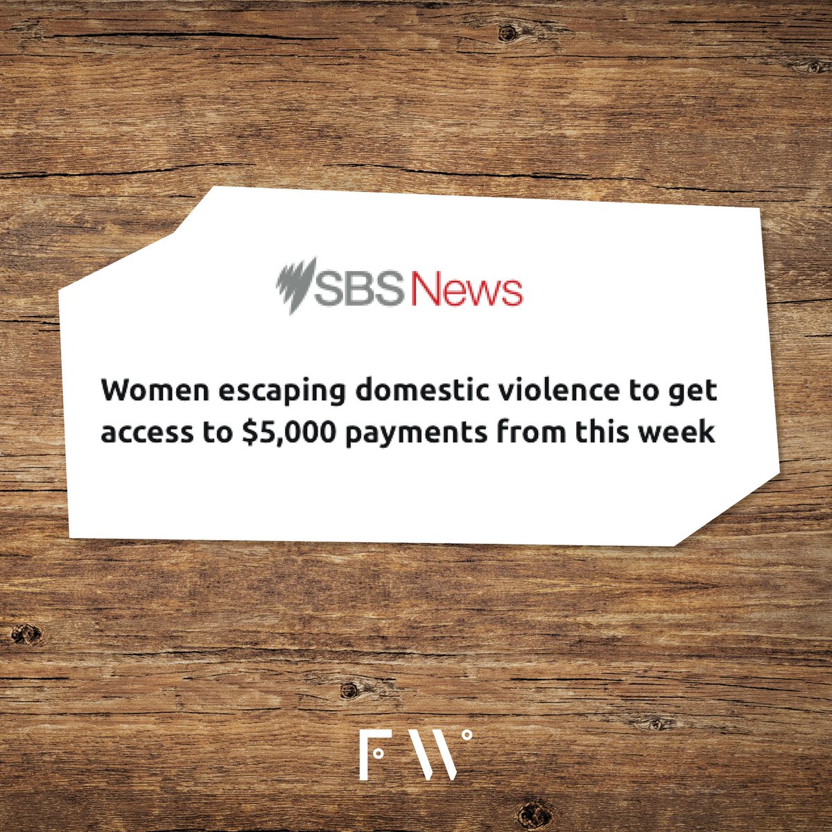 FutureWomen's tweet photo. Content Warning: This post discusses domestic abuse. 

This is welcome news for the women of Australia. 

Available from tomorrow, the Federal Government has announced a trial scheme allowing women who are leaving violent relationships to access a one-off payment of up to $5,000. https://t.co/0mM0n0vtHZ