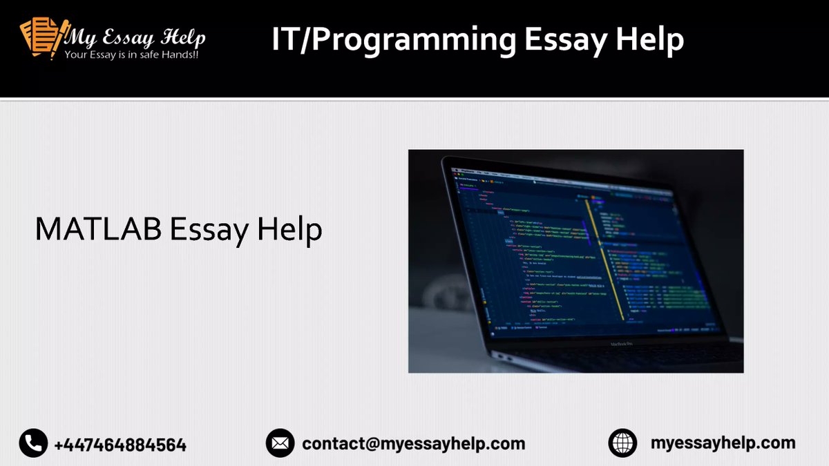 MyEssayHelp2's tweet image. My Essay help provides MATLAB Essay Help at affordable price. MY Essay Help is the one-stop destination for the required help for writing any type of essays online.
#essayhelp
#essaywriter
#myessayhelp