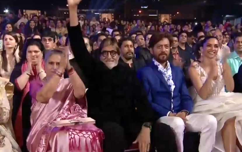 deepveernation's tweet photo. Amitabh recently revealed that during a performance, Ranveer was making gestures and he thought they were him. And then his wife told him that isn't it for him, it's for the person sitting near him, Deepika. https://t.co/NsbmdvOHMA