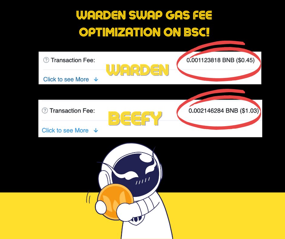 fc_warden's tweet photo. BEST GasFee Daily] วันนี้แอดจะมาลอง เปรียบเทียบ GasFee ระหว่าง Warden &amp; Beefy  ใครได้เรทดีกว่า?    ไปดูกันเล๊ย..😊
     ผลออกมา Warden : 0-2 $ ส่วน Beefy : 1-2 $
#ฟาร์มที่ไหนก็ได้เเต่ต้องเเลกที่Warden  #BestRate #BestFee  #BestGas https://t.co/hKs3vQsptG