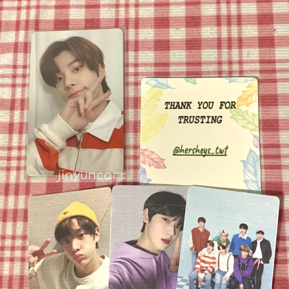 jinyunluv's tweet photo. ꒰ mail 💌 ꒱

finally got my jake ggu ggu rpc! thank you so much @hersheys_twt for trading with me 🤍 i hope sunoo arrives to you safely 🥰 https://t.co/KLftusoupF