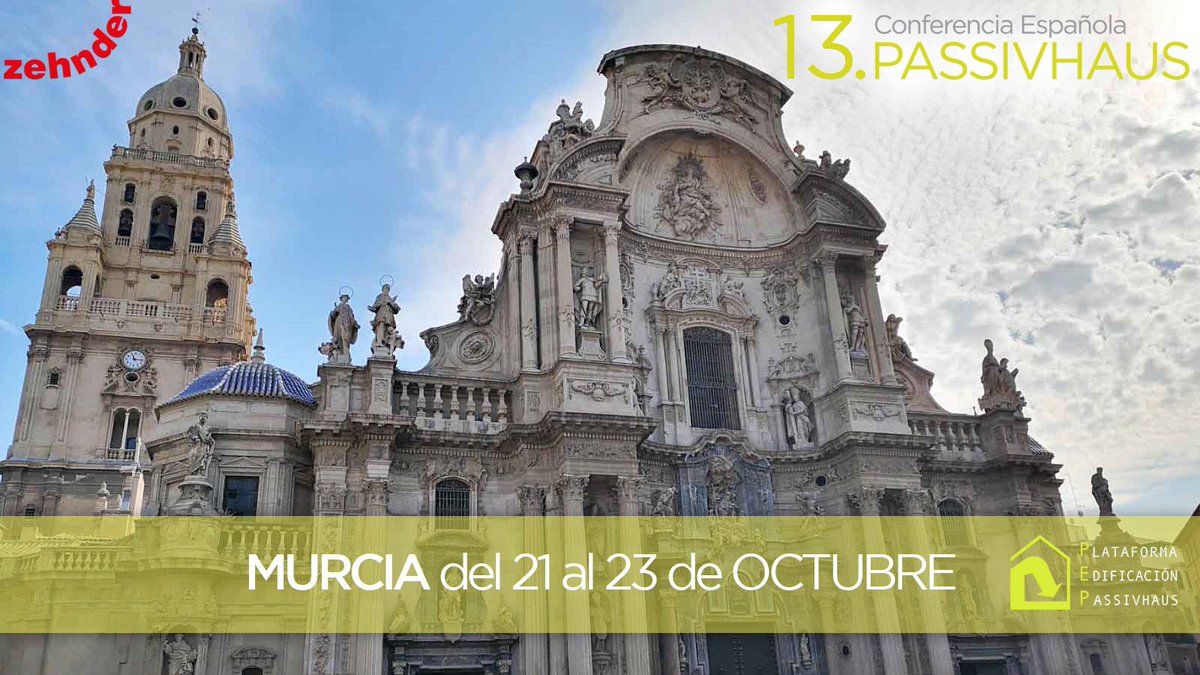 ZehnderIberica's tweet photo. 📣Este año la Conferencia Española #Passivhaus se celebra en #Murcia entre los días 21 y 23 de octubre 👉https://t.co/uA9HNYswJs
🚨No te la pierdas allí estaremos, ¡Visita el stand 5 y descubre nuestras novedades!
#13CEPH #ECCN #zneb #13ConferenciaPEP @PlataformaPEP https://t.co/jythjGSibo