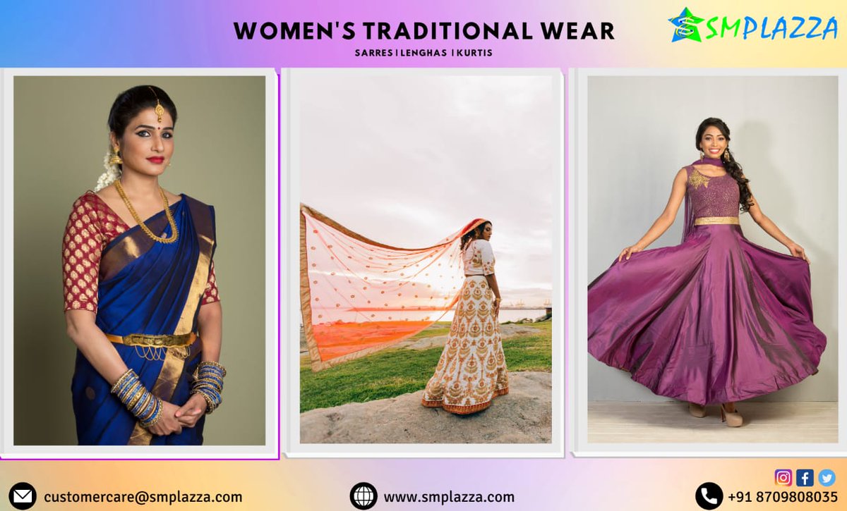 smplazza's tweet image. एक बार आज़मा के देखिए... 
  भारतीय परिधानों की बात ही कुछ और है...
Amazing deals on traditional wears at smplazza.com.
Buy #lehengas #Sarees #suitsets #kurtis at best prices.
#smplazza #onlineshopping