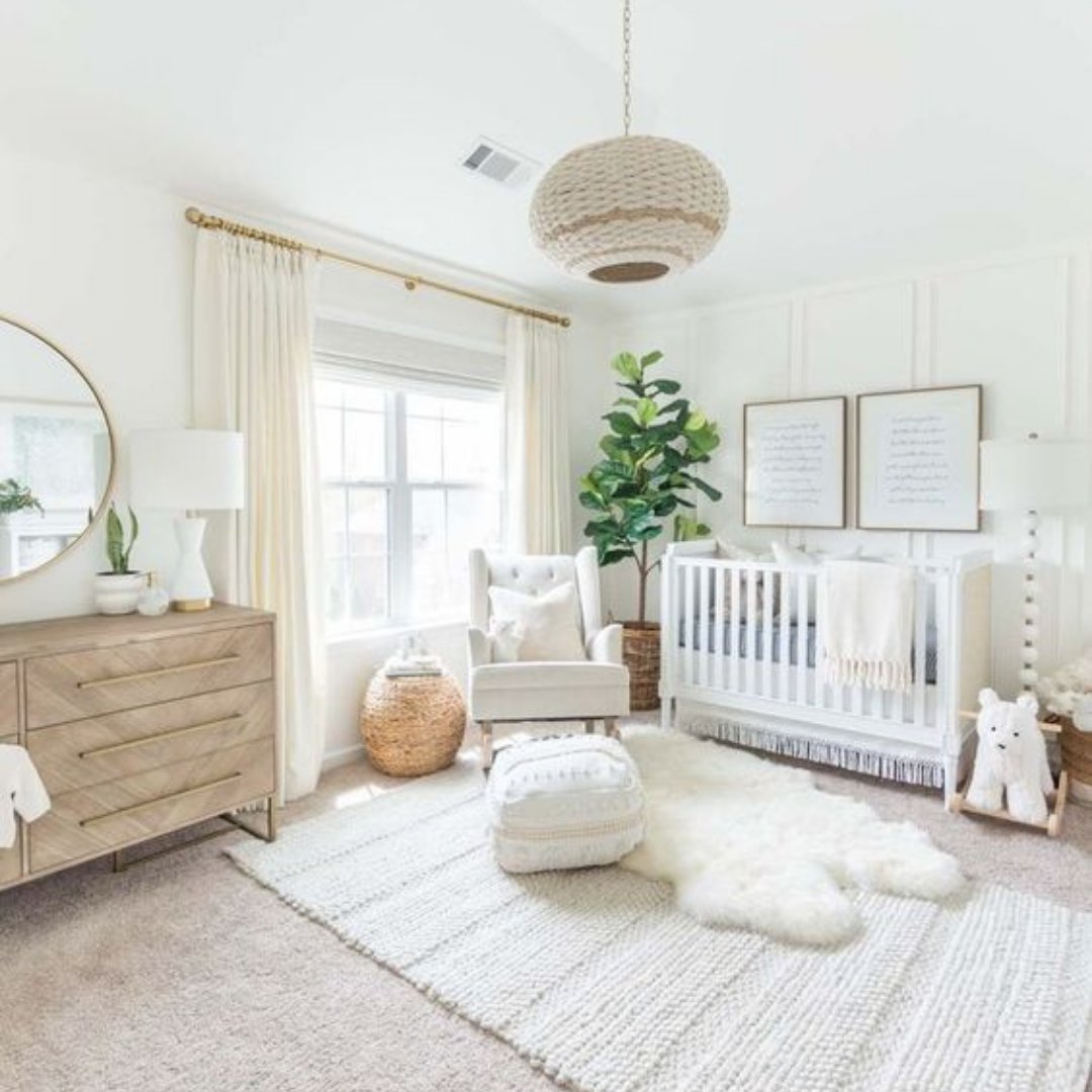 🤍 It is a quiet colour. 
White symbolizes peace and tranquility. It is the easiest way to instill a calming atmosphere in any living space. 

#nurseryinspo #babydecor #nurseryroom #kidsroom #kidsdecor #nurseryideas #nurserydesign #babysroom #nurserygoals#genderneutralnursery