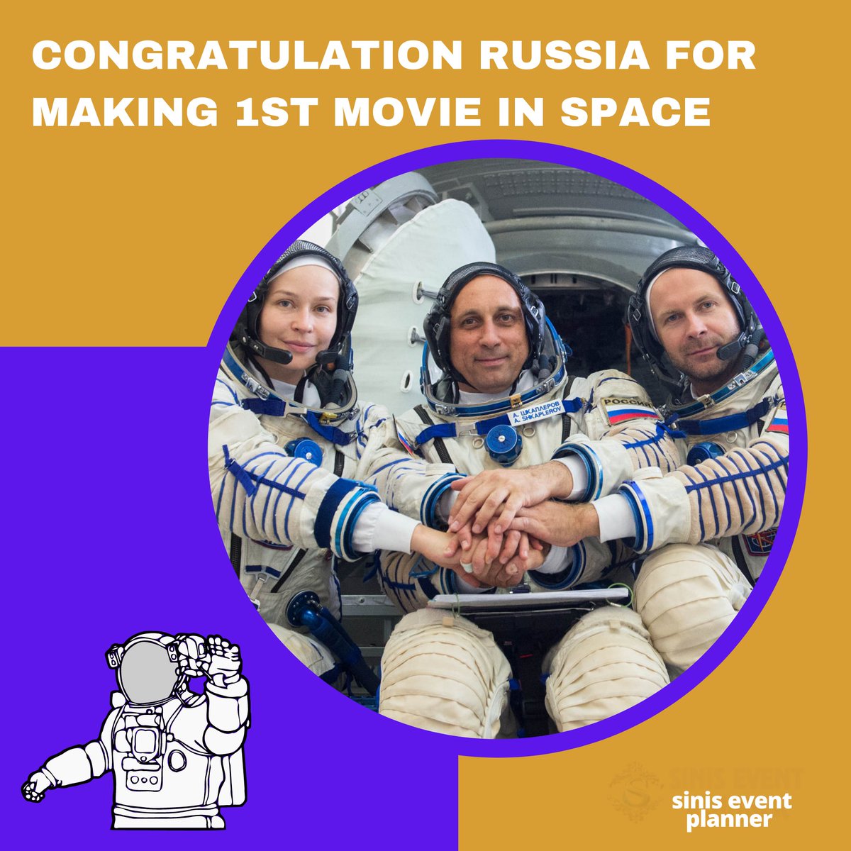 siniseventplan1's tweet photo. The first ever-professional film crew to fly into space spent 12 days shooting a movie, aboard the International Space Station, about a woman doctor who travels to the orbital outpost to save a cosmonaut's life.

#filmmaking #space #event #movies #travel #international #shooting https://t.co/hiflnvG0K0