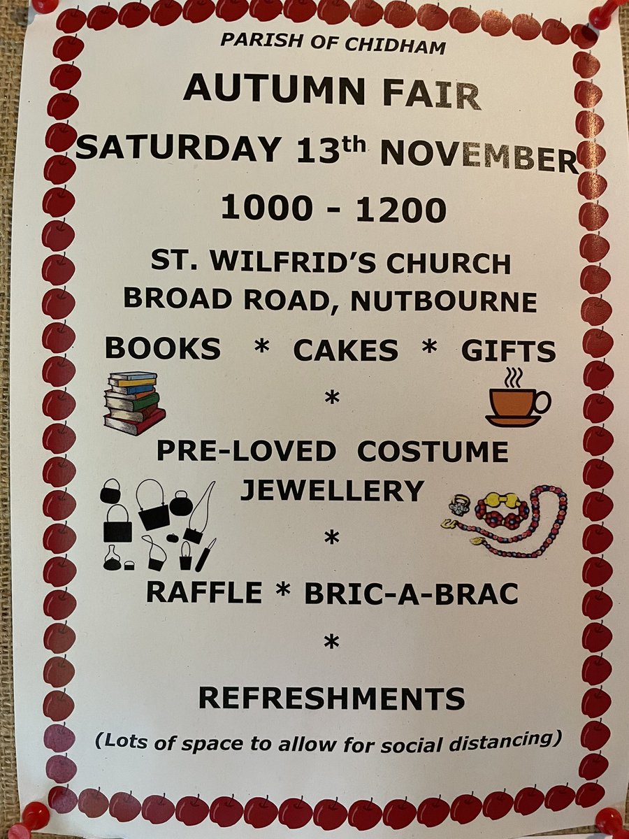 Autumn Fair is coming soon. Fantastic to be able to return to our usual events! <a href="/ChidhamPrimary/">Chidham Primary</a> <a href="/chidhamandham/">Chidham&Hambrook web</a> <a href="/EmsworthOnline/">Emsworth Online</a> @LocalVillageMag