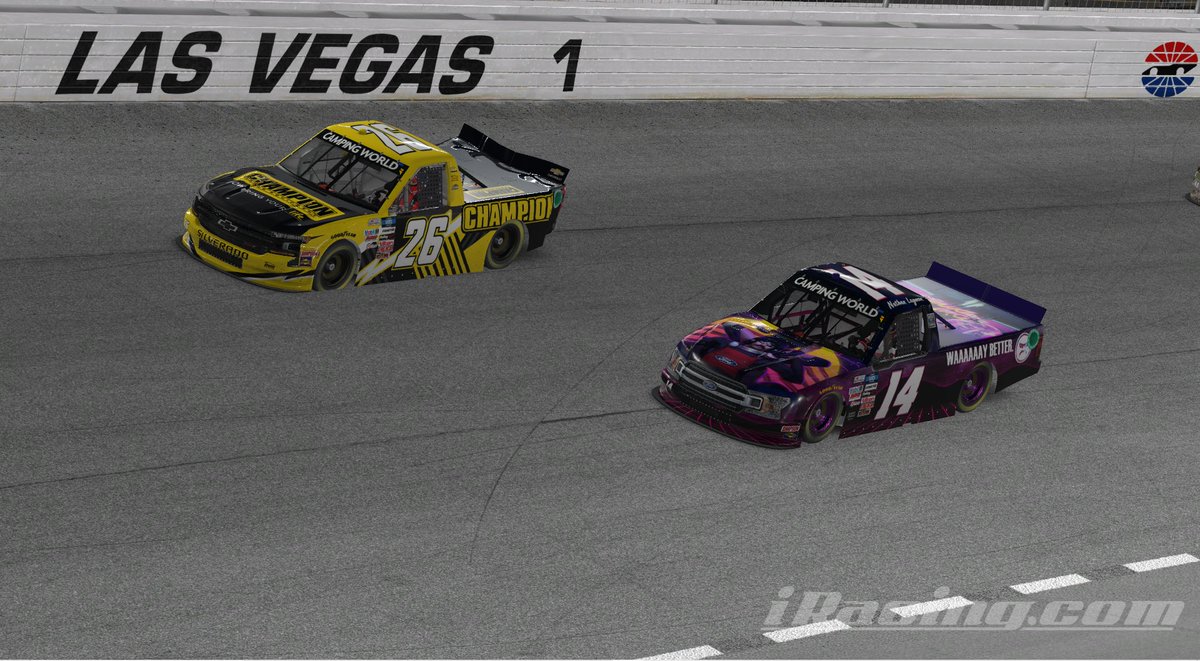 Up and down day for the Checkmate Motorsports gang in <a href="/TTdfwr/">Turn Down For What Iracing Series (TDFW)</a> Trucks at Vegas. Missed some wild wrecks, and learned some valuable information for Tuesday's Xfinity race.

P7: <a href="/jQuimbss3/">J . Q U I M B Y !</a> (#36)
P11: <a href="/CommandoGriff3/">Commando Griff3</a> (#14)
P13: @Hunter_544 (#26)