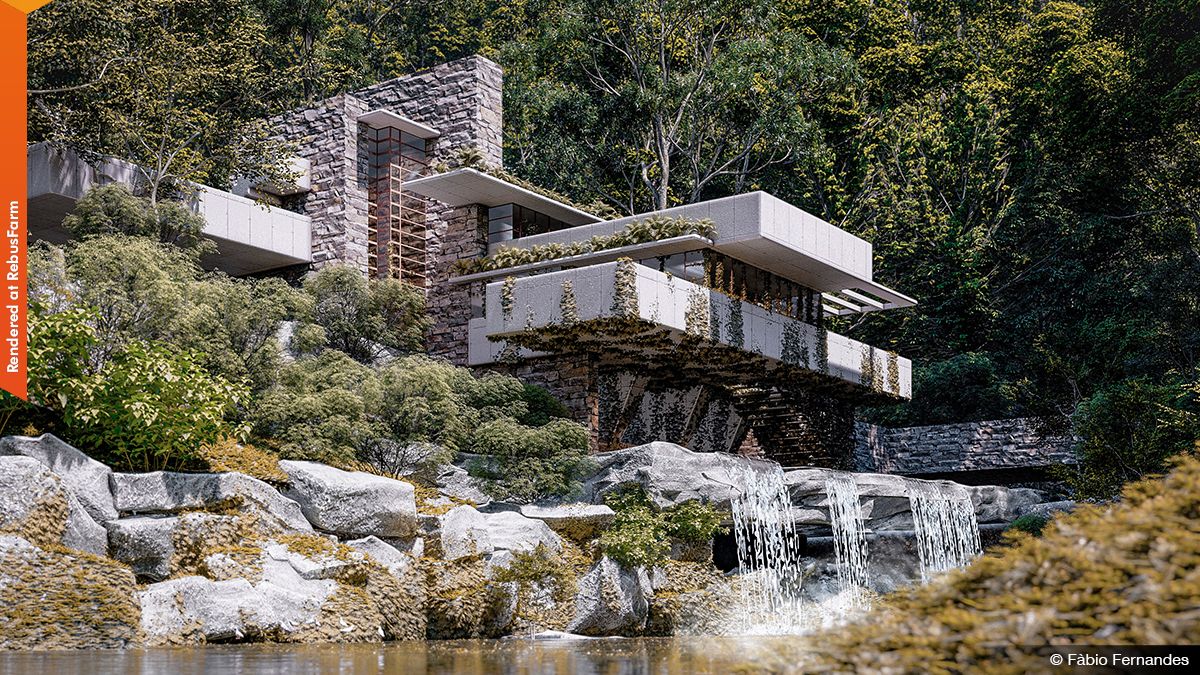 RebusFarm's tweet photo. What happens when CGI meets nature? Amazing artist, Fàbio Fernandes from @3DFernandes, shows us the answer to the initial question with his incredible work. The result; A magical house that converges with its surroundings. 

SW/plugins: @SketchUp , @lumion3d 
 
#Sketchup #Lumion https://t.co/fGjsqaInMo
