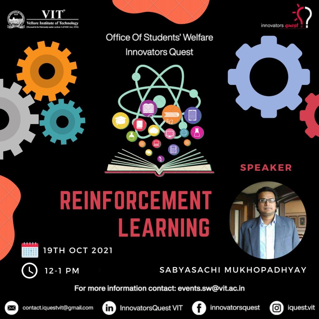 sabyasachi_uni's tweet photo. Thanks #VelloreInstituteofTechnology for inviting me.@VIT_univ #sabyasachimukhopadhyay #BIMSKolkata #googledeveloperexpert #VIT @googledevs #gde @GoogleDevExpert #cloudAIML #championinnovator #reinforcementlearning #AI #RL #ML #TensorFlow #Python @TensorFlow #invitedtalk https://t.co/EFtTOvQATV
