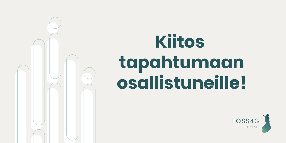 foss4gfi's tweet photo. Tuhannet kiitokset kaikille FOSS4G Suomi 2021 -tapahtumassa mukana olleille! 🙏 Oli upea huomata, että FOSS4G-yhteisömme on elinvoimaisempi kuin koskaan! 💪 Jos missasit tapahtuman, käy katsomassa jälkitallenne OSGeo Suomen YouTube-kanavalta https://t.co/mKH32CvpF5 🎬 #FOSS4GFI https://t.co/Qh2PwgFrd3