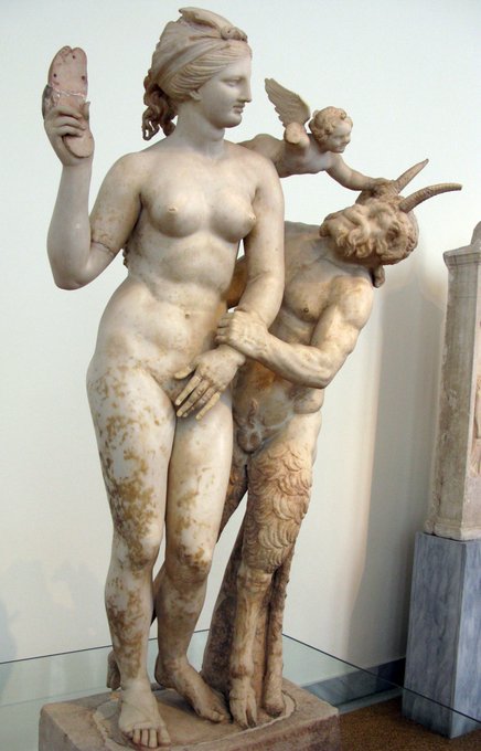 #ClassicsTober Day 17: Sandal

my prof: this statue of aphrodite and pan is called the "slipper-slapper group."
me: that's incredible. have a FANTASTIC day. 