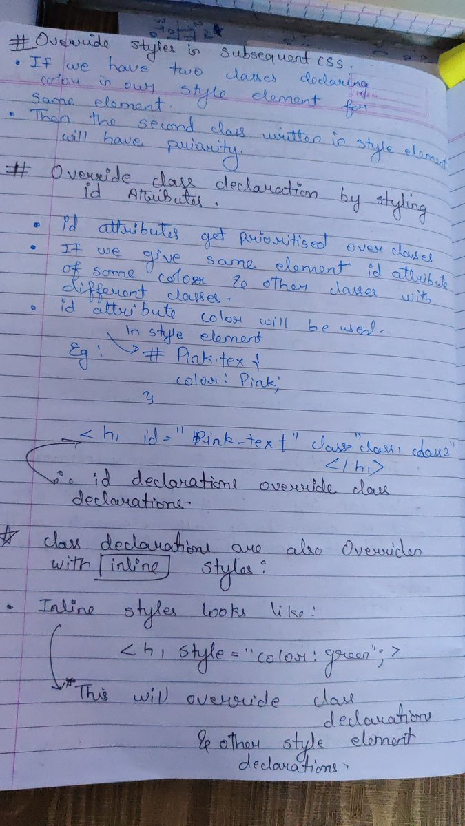 Shristy_29's tweet image. Day 5 of #100DaysOfCode 
Today's topic:
✅ HTML styling
✅ Padding and Margin
✅ CSS inheritance
✅ Override styles in subsequent CSS