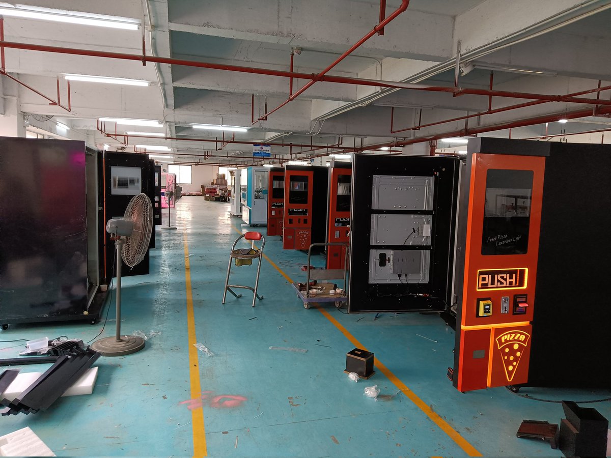 Good business with pizza vending machine #vendingmachinebusiness
