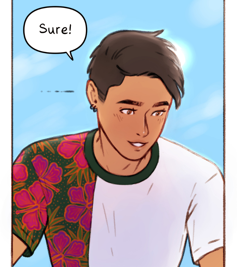 someone borrows clothes for dates 