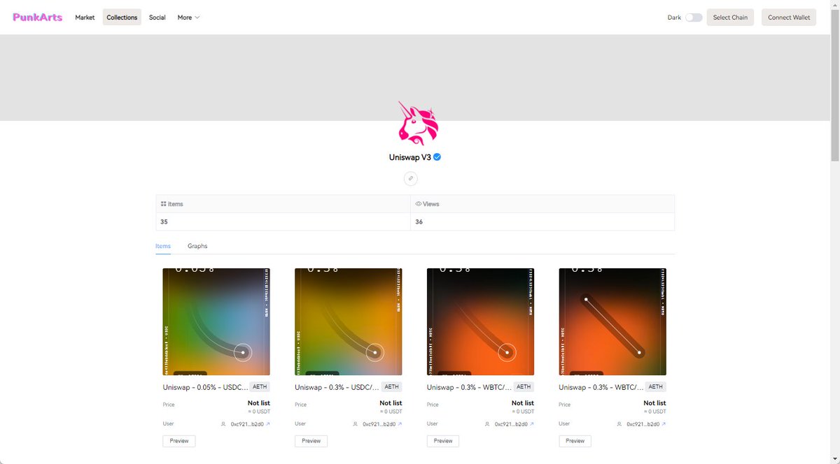 Requests from users,now supported Uniswap V3 NFT

However, it is not recommended to put up for sale, this NFT is related to your liquidity
#Arbitrum #UniswapV3 <a href="/Uniswap/">Uniswap Labs 🦄</a> <a href="/arbitrum/">Arbitrum</a>
