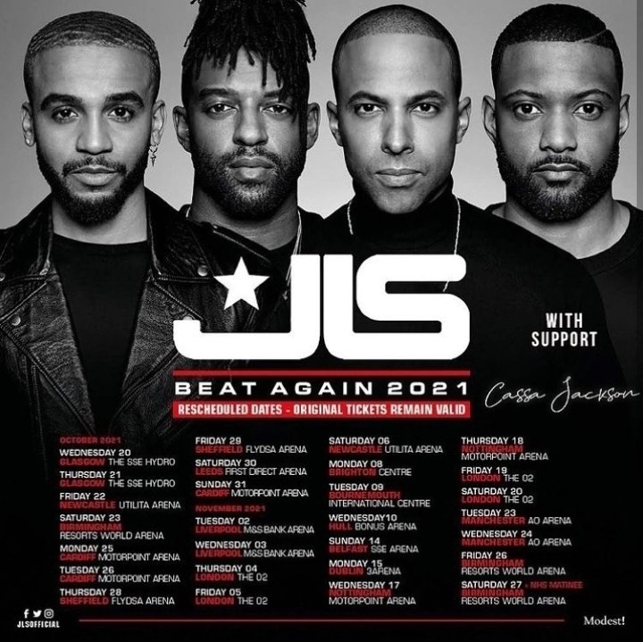 Kayleymerrygol7's tweet photo. TOUR STARTS THIS WEDNESDAY 💙💛💚❤🥰🔥🥳 @JLSOfficial @Oritse @MarvinHumes @AstonMerrygold @JBGill #BeatAgainTour #JLSRETURNS #EternalLove #JLSTOURVIBES https://t.co/kzzpsbdjrM