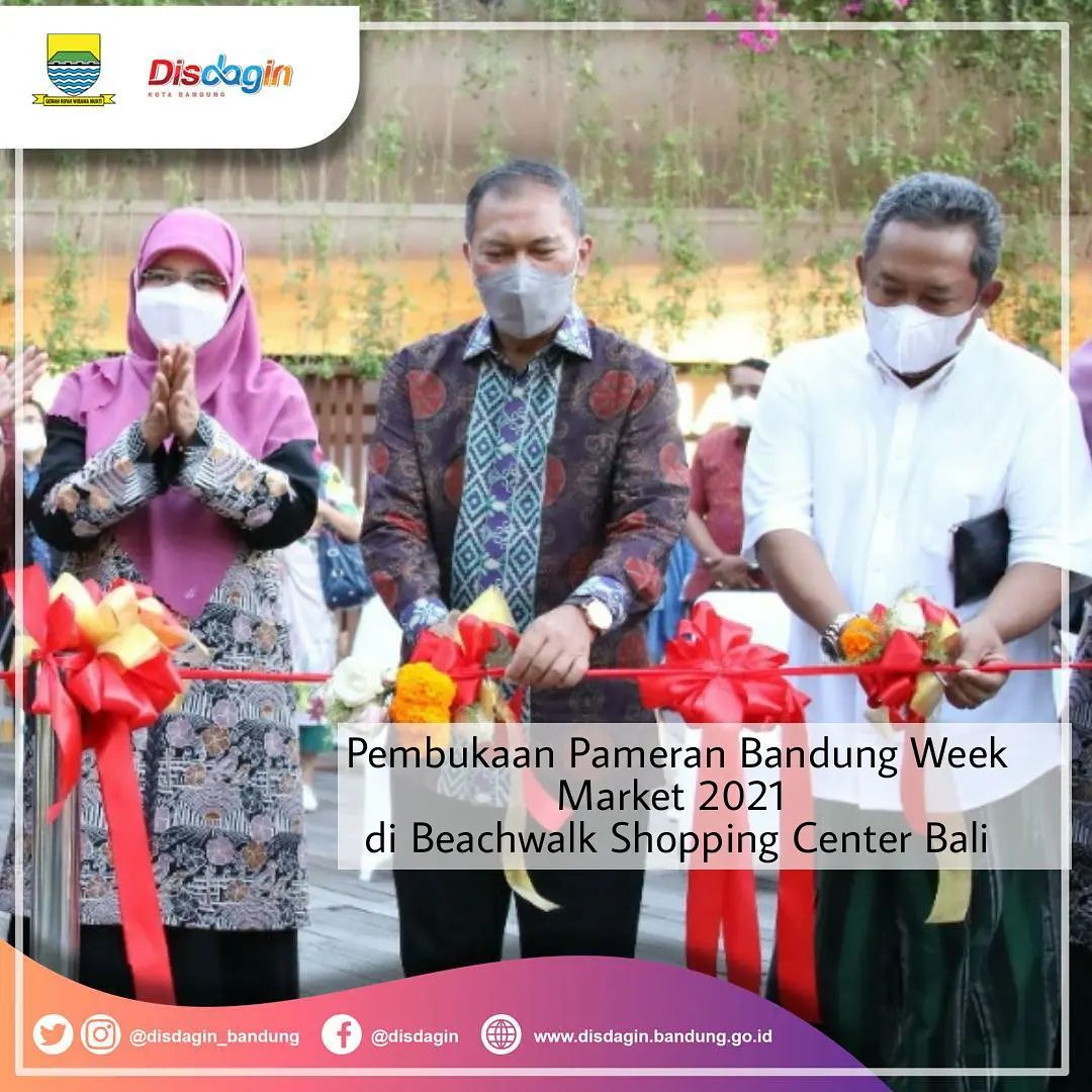 Bandung Week Market 2021 terselenggara atas hasil kerja sama Dekranasda Kota Bandung dan Dekranasda Kabupaten Badung dg dukungan Dinas Perdagangan dan Perindustrian Kota Bandung