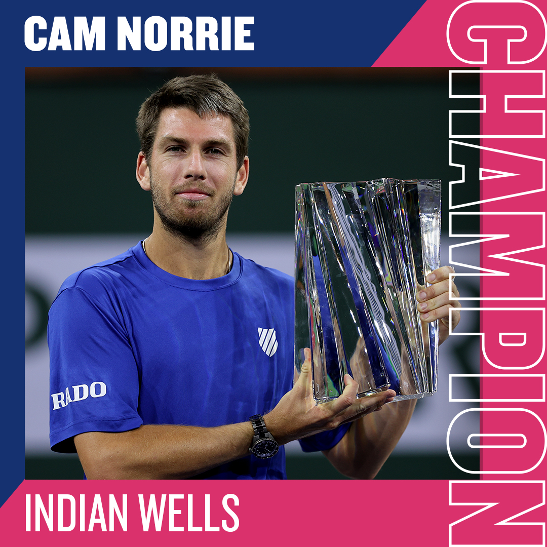 🏆 <a href="/cam_norrie/">Cameron Norrie</a> becomes first Briton to win Indian Wells title 🏆

Cam brilliantly fought back to beat Nikoloz Basilashvili 3-6, 6-4, 6-1 to claim his 1st <a href="/atptour/">ATP Tour</a> Masters title