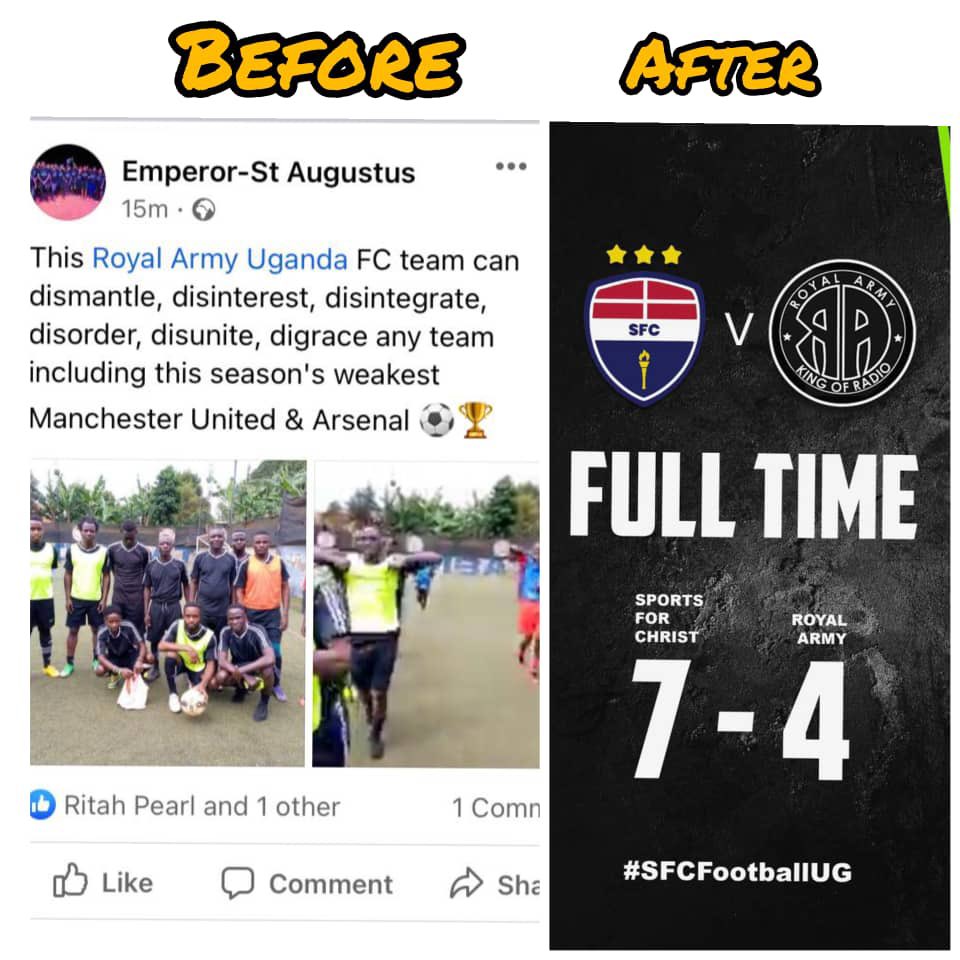 I will swim oceans for you agudde mumwala 😂 #SFCFootballUG