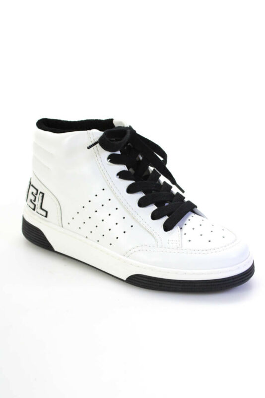 Chanel Womens Logo High Top Calf Skin Sneakers White Size 8  ebay.com/itm/Chanel-Wom… @LindasStuff  👟