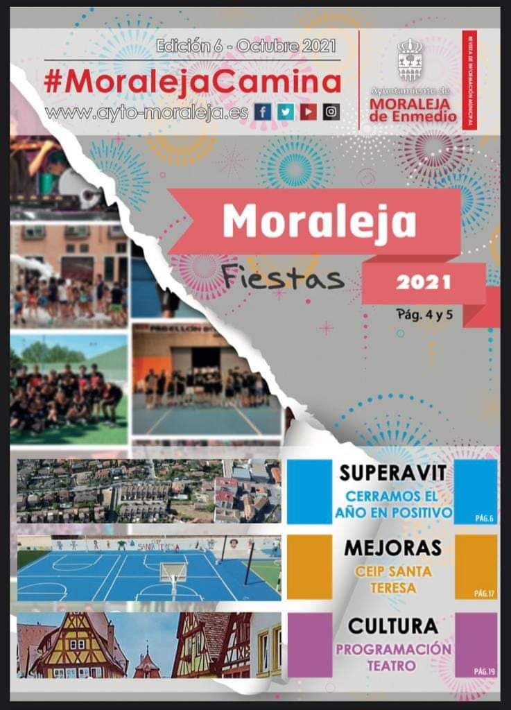 📰 Compartimos el Sexto Número de la Revista Municipal #MoralejaCamina en la que podrás conocer de primera mano todas las noticias. ⬇️Puedes descargarla en el siguiente enlace: ayto-moraleja.es/wp-content/upl… 👉En breve la recibirás en tu buzón 📬