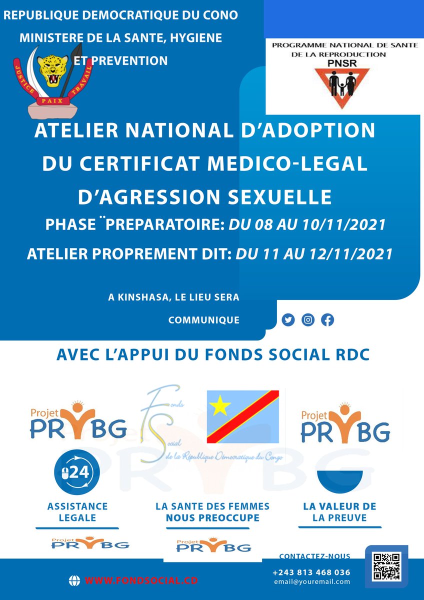 Fonds_SocialRDC's tweet photo. Le Fonds Social engagé à appuyer le #PNSR dans l'adoption et la validation du certificat médico-légal d'agression sexuelle. #FSRDC https://t.co/vTS3CUnPuw