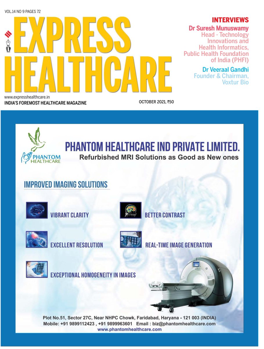 Phantomhealthc's tweet photo. Express Healthcare Magazine October 2021 Edit
#frontpage #expresshealthcare #magazine #MagazineCoverChallenge #magazinecover #healthcare #MRI #CTscan #medicalimaging #radiology #radiologist #featureimage #magazinefeature #frontpage #coverpage #Featured #coverdesign #expresspharma https://t.co/vg19PjRjYg