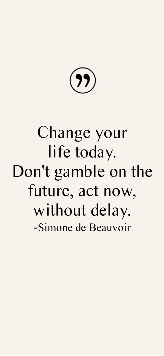 QuotesTaps's tweet photo. Change your life today. Don't gamble on the future, act now, without delay.
-Simone de Beauvoir 

#Quotes #PositiveQuotes #MotivationalQuotes #Life #Gamble https://t.co/HXUsd3z2bW