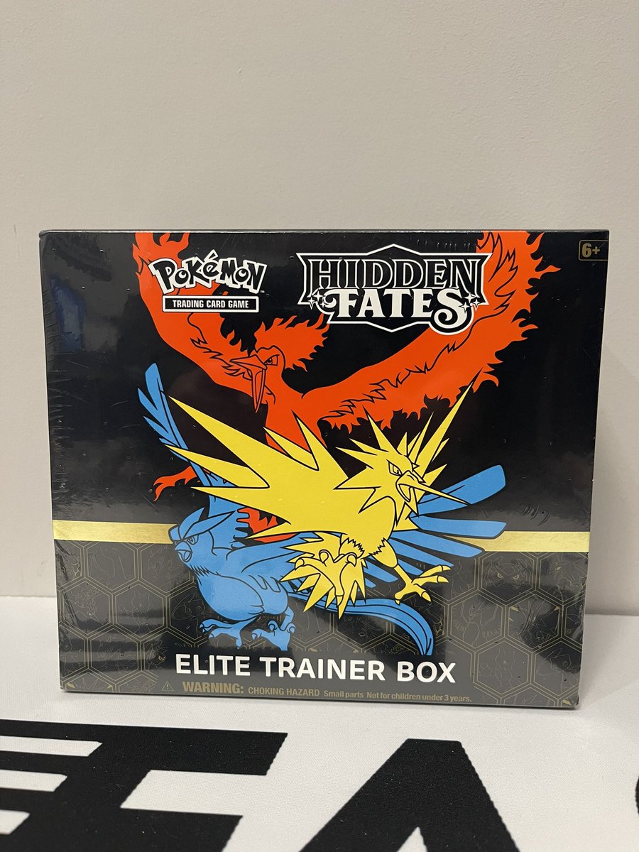FastBreakCards's tweet photo. I’ve got ONE New Pokémon Hidden Fates Elite Trainer Box for sale.  $70 shipped.  I will sell to the first Dm that says #FastBreakFire .  Please understand this is fast finger deal and There will be a lot of interest.  I will only reply regarding this to the first correct DM.  GL! https://t.co/uqo9udwYFI
