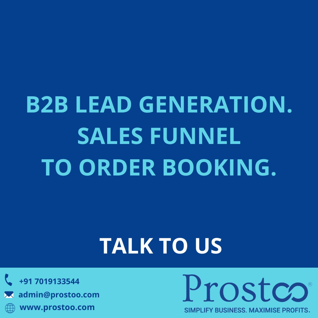 ProstooInfo's tweet image. #Salesfunnelmanagement in a phased approach ensures the effectiveness of #leadgeneration and conversions. We understand the Customers and the #CustomerAcquisition process.

Talk to us:
Call: +91 7019133544

#b2bleadgeneration #b2bleadgenerationservices #salesfunnel