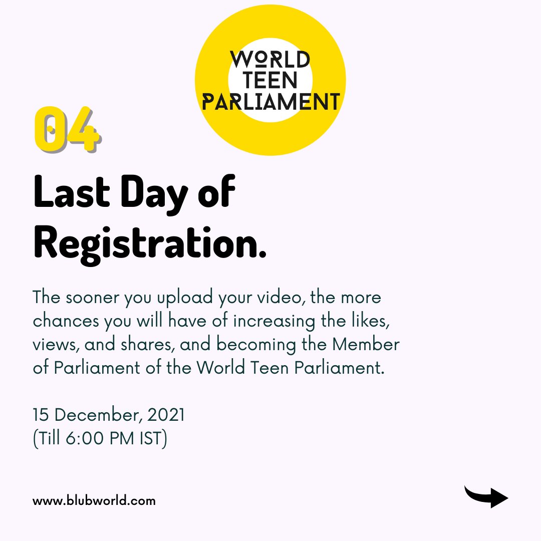 BlubWorld's tweet photo. WTP is the platform for your ideas.
Register now at the WTP link in bio.
.
.
.
.
#blubworld #impactonteens #WTP #worldteenparliament #teenagerslife #teenagerlife #teenagerpost #educationinnovation #teengirls
#teenfashion #teenmagazine #kindnessmatters #teenparliament https://t.co/G8zs52Wkl3
