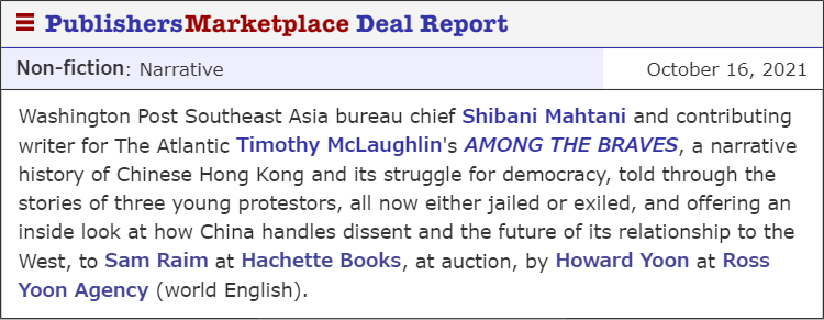 An absolute privilege to be documenting Hong Kong and the fortitude of its young activists with my partner and best friend <a href="/TMclaughlin3/">Timothy McLaughlin</a>. We have found a home for a project we've been working on for some time in <a href="/HachetteBooks/">Hachette Books</a> and <a href="/sam_raim/">Sam Raim</a>