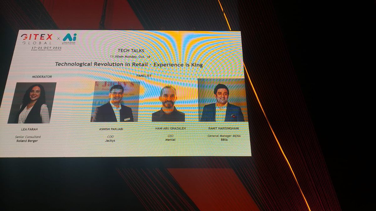MakeSmartThings's tweet image. Hall 4 @11.00 am - Technological Revolution in Retail - Experience is King #GITEX #gitextechtalks