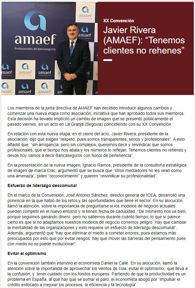 carloslluch's tweet photo. Los corredores de #seguros estaríamos encantados de reconocer la profesionalidad y buen hacer del canal #bancaseguros. Si nos quejamos es porque no tenemos argumentos para hacerlo...a causa de sus hechos, del día a día. Cuando no hay coacción ni contratos "cautivos", ¡listo! https://t.co/cXqMpPRqMJ
