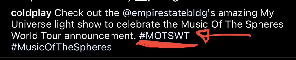 AleBayona04's tweet photo. I clowned myself AGAIN 🤡🤡🤡
I thought the hashtag was for Map Of The Soul World Tour, but its actually Music Of The Spheres World Tour 🤡
#ARMYConfessions #MOTSWT #MusicOfTheSpheres #Coldplay #BTS #BTSARMY #EmpireState #MyUniverse https://t.co/AKebMWYkSF