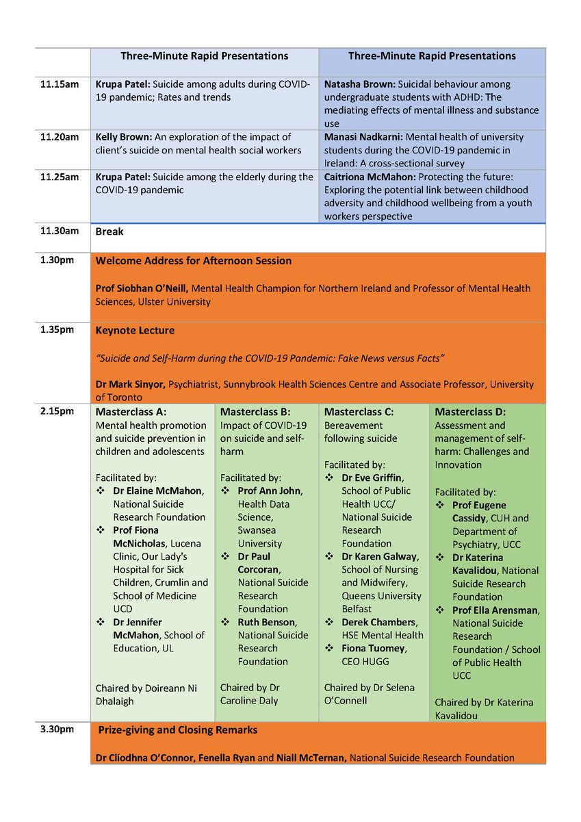 We are all set for today’s #WorldMentalHealthDay Virtual Seminar and look forward to welcoming you all shortly  #WMHD21Nsrf

<a href="/c_sshri/">C-SSHRI</a> <a href="/NOSPIreland/">HSE National Office for Suicide Prevention (NOSP)</a> <a href="/profsiobhanon/">Siobhán O'Neill (she/her)</a> <a href="/MHC_NI/">Mental Health Champion for NI</a> <a href="/UlsterUni/">Ulster University</a> <a href="/hea_irl/">HEA</a> <a href="/UCCPublicHealth/">UCC School of Public Health</a>