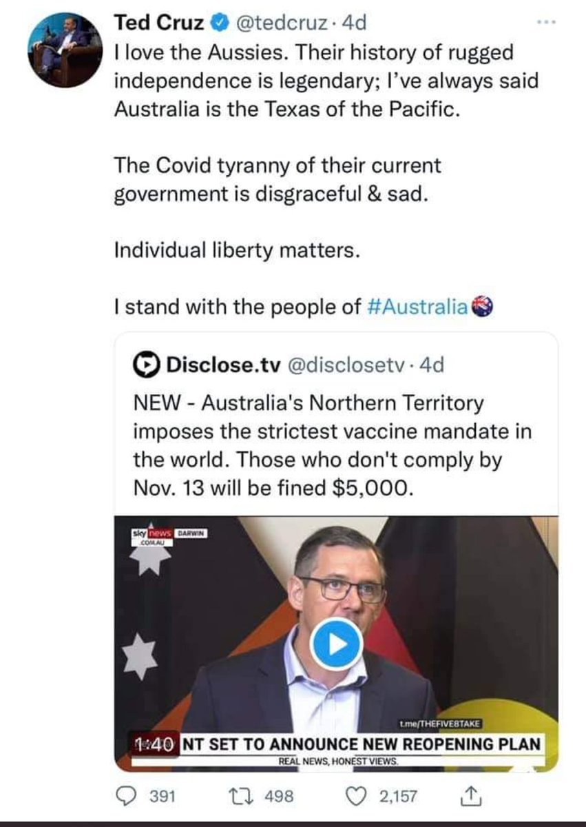 MSMWatchdog2013's tweet photo. @tedcruz How it started.

How it finished.

Chief Minister of the Northern Territory of Australia, Michael Gunner @fannieb 
🔥🔥🔥🔥
@tedcruz real good.

Don't mess with us Australians, Tedly.

Ever.

😂🤣😂🤣😂 https://t.co/2c8xRY6OKV