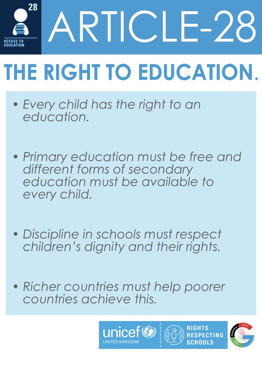 Garnock CC Rights Respecting School (@garnockccrrs) on Twitter photo Introducing our first 'Article of the Week'; Article 28 - the right to education. <a href="/GarnockCampus/">Garnock Community Campus</a> <a href="/GarnockPrimary/">Garnock Primary & Early Years</a> <a href="/GarnockC/">garnock community campus parent council</a> Introducing our first 'Article of the Week'; Article 28 - the right to education. <a href="/GarnockCampus/">Garnock Community Campus</a> <a href="/GarnockPrimary/">Garnock Primary & Early Years</a> <a href="/GarnockC/">garnock community campus parent council</a>