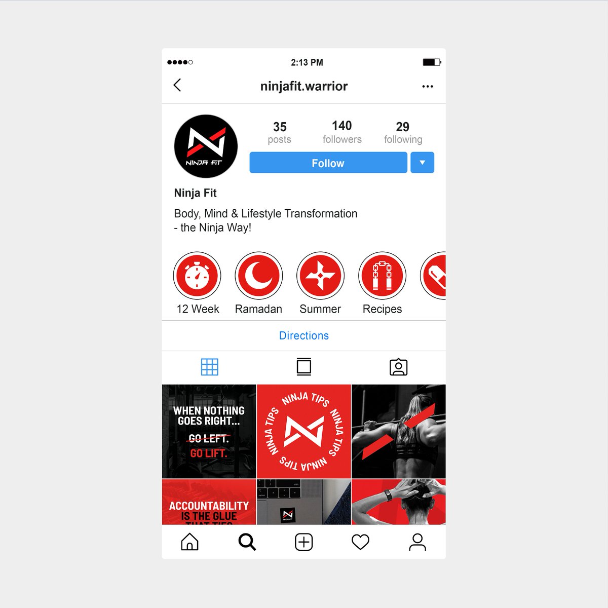social_ze's tweet photo. Design is not just making things beautiful (or logo bigger), it has to evoke emotions, provoke actions and influence your lifestyle and our client @ninjafit.warrior is the perfect example of bold design that will motivate you to change your life. 
#zesocial #dubaimarketingagency https://t.co/vId9h11bNP