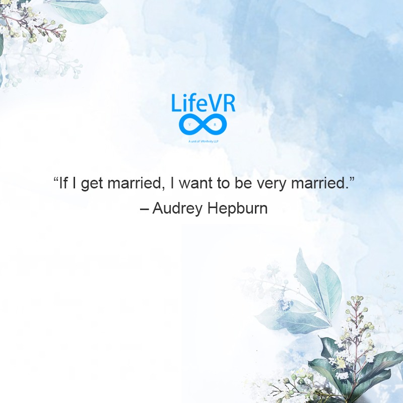 vrLifeVR's tweet image. Don’t let a pandemic spoil your dreams of fun-filled, joyful wedding preparations. Be it your cousin from New York or best friend from Sydney, they all can be a part of your special day with VR technology.
.
.
#virtualreality #VR #Wedding #VRevents #vrxperience #VRBangalore