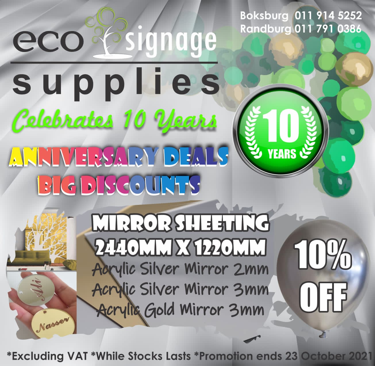 Signage supplies online