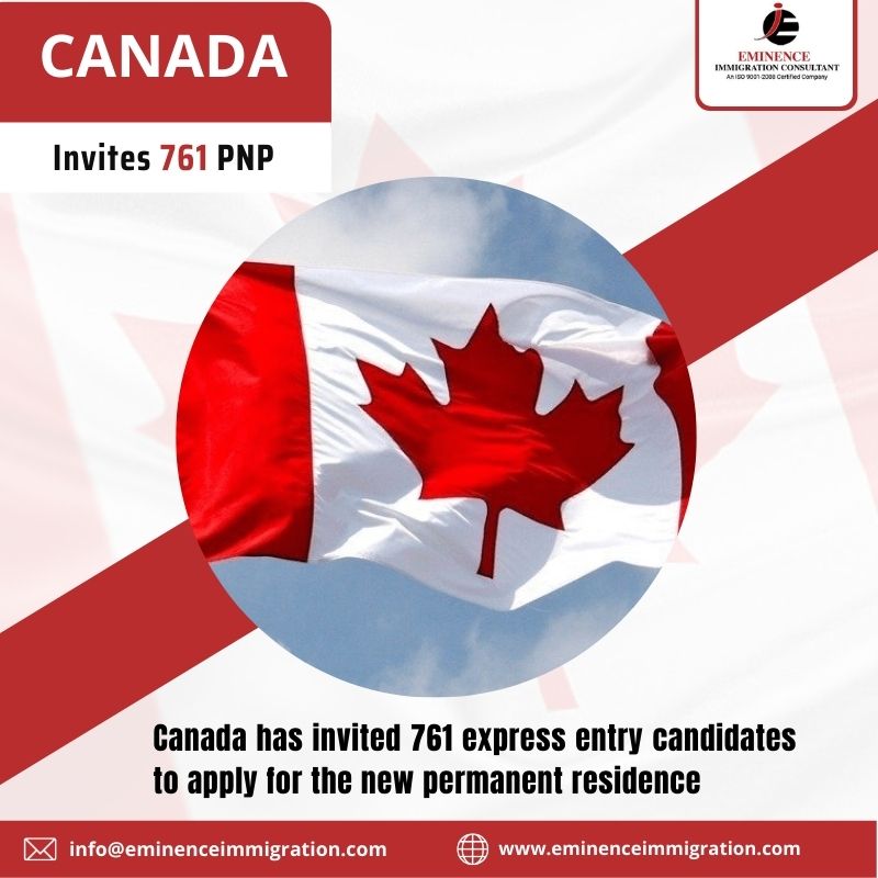 #CanadaExpressEntry Latest Draw invites 761 people to apply with 360 CRS points.

Call Us / WhatsApp- +91-9515141683

#EminenceImmigration #canadaexpressentry #Immigrationconsultants #Canada #PRVisa #PNP #Crs #Expressentry