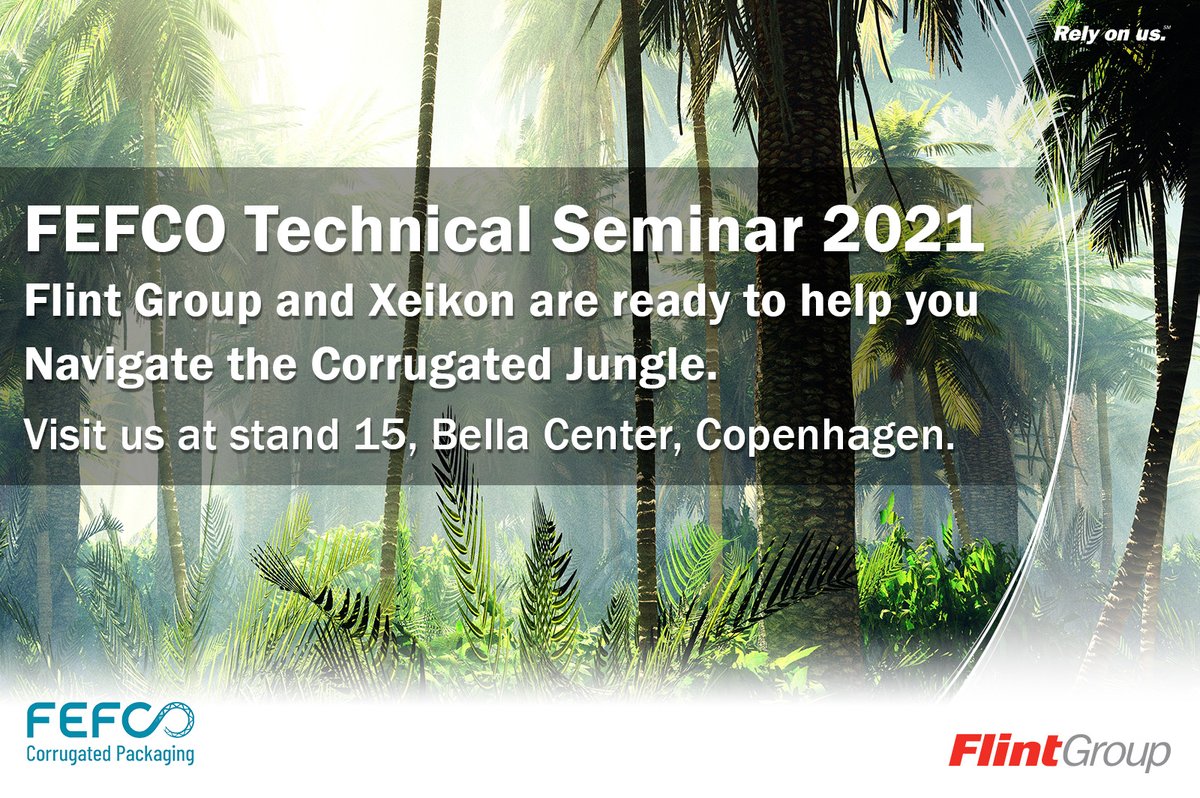 flinteresting's tweet photo. Members of @FEFCO - have you registered for #TechSem21 in Denmark? #FlintGroup and @Xeikon are ready to help you Navigate the Corrugated Jungle!
Visit us at stand 15 for networking and the latest insight into #CorrugatedPackaging.
Read more here - https://t.co/uedy19GPUh
#Inks https://t.co/AZYLZZT8Ri